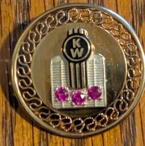 Gold Filled Kenworth  Trucks Service Pin, KW Award Pin